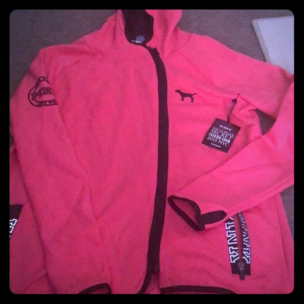 VS PINK 2015 NYC Fashion Show Hot Pink Jacket L